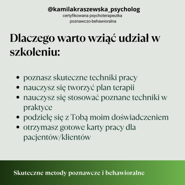 Terapia lęku panicznego i/lub agorafobii w ujęciu poznawczo-behawioralnym - obrazek 3