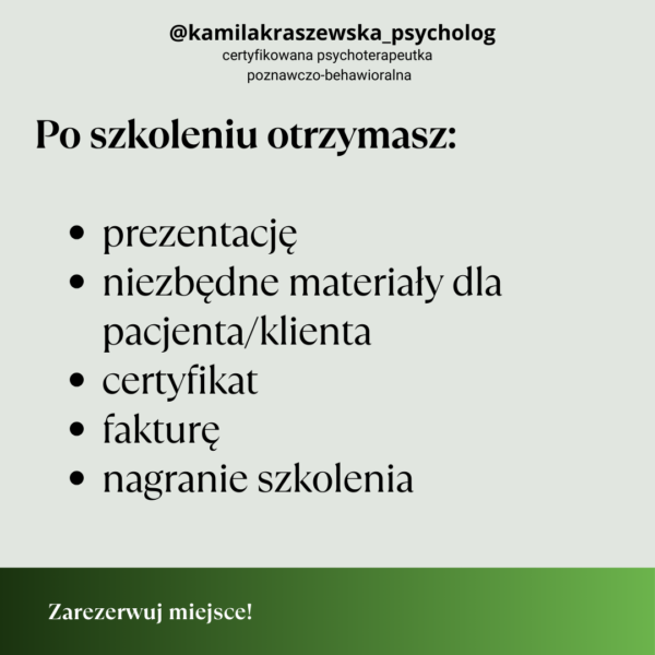 Terapia lęku panicznego i/lub agorafobii w ujęciu poznawczo-behawioralnym - obrazek 4